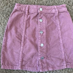Billabong corduroy miniskirt- raspberry color sz 25
